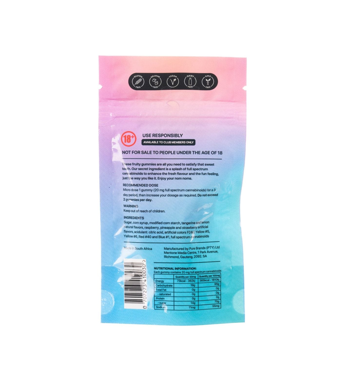Yummy Gummies (3 pack & 5 pack) Cannafrica Claremont