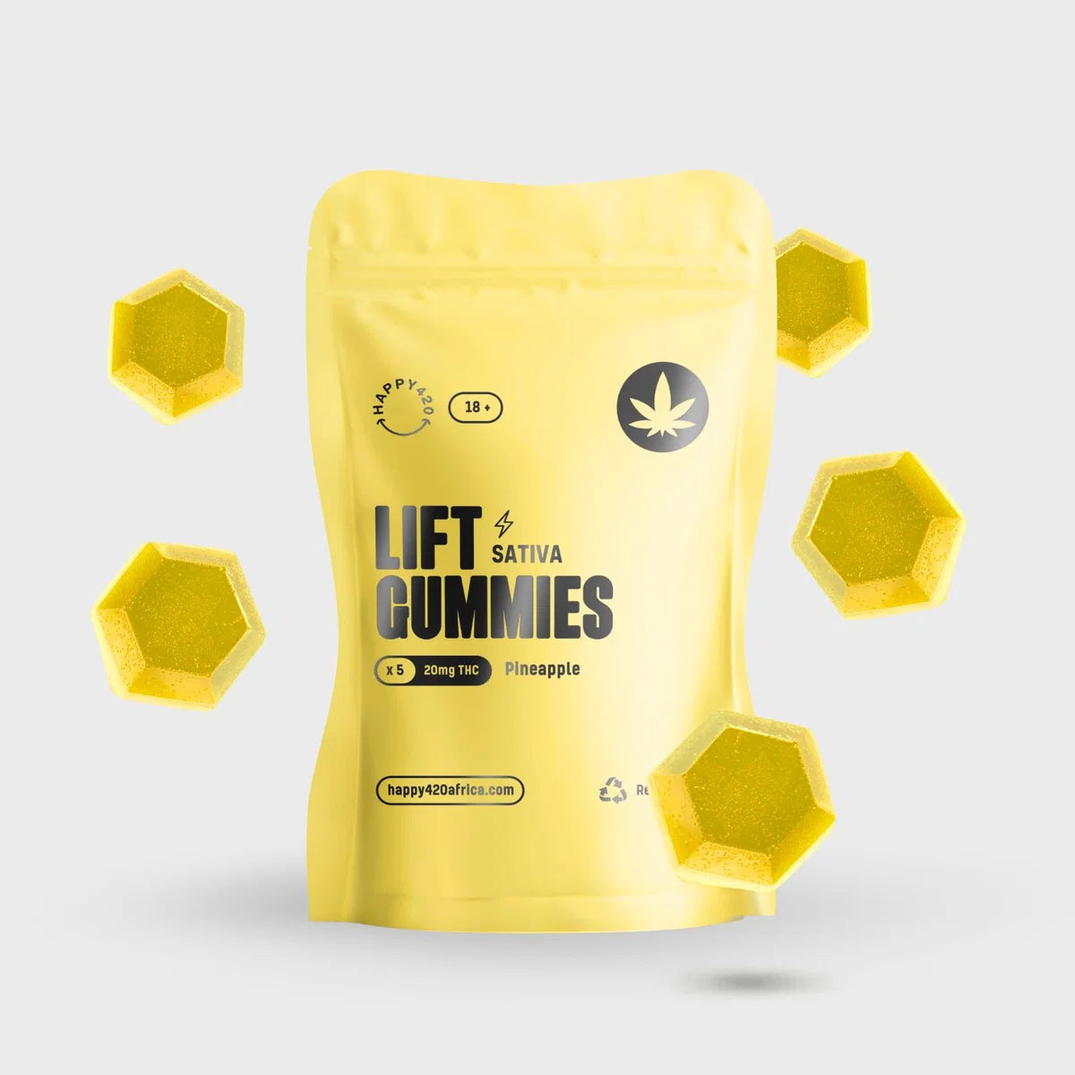 Sativa Lift Gummies - Pineapple Cannafrica Claremont