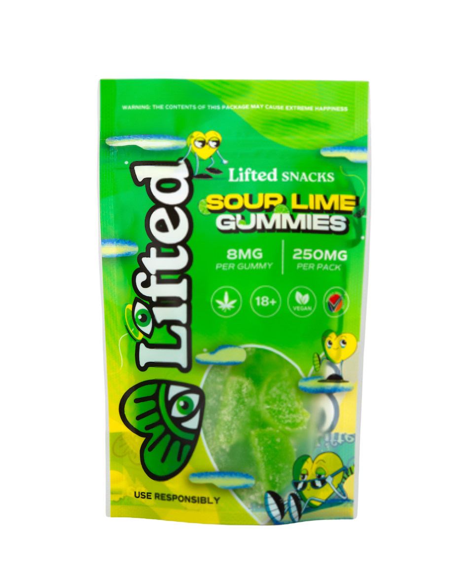 Lifted SOUR LIME GUMMIES 250 MG Cannafrica Claremont
