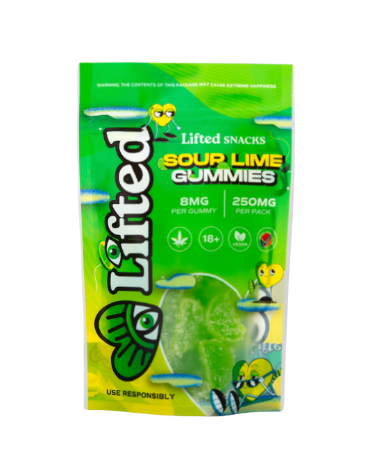 Lifted SOUR LIME GUMMIES 250 MG Cannafrica Claremont
